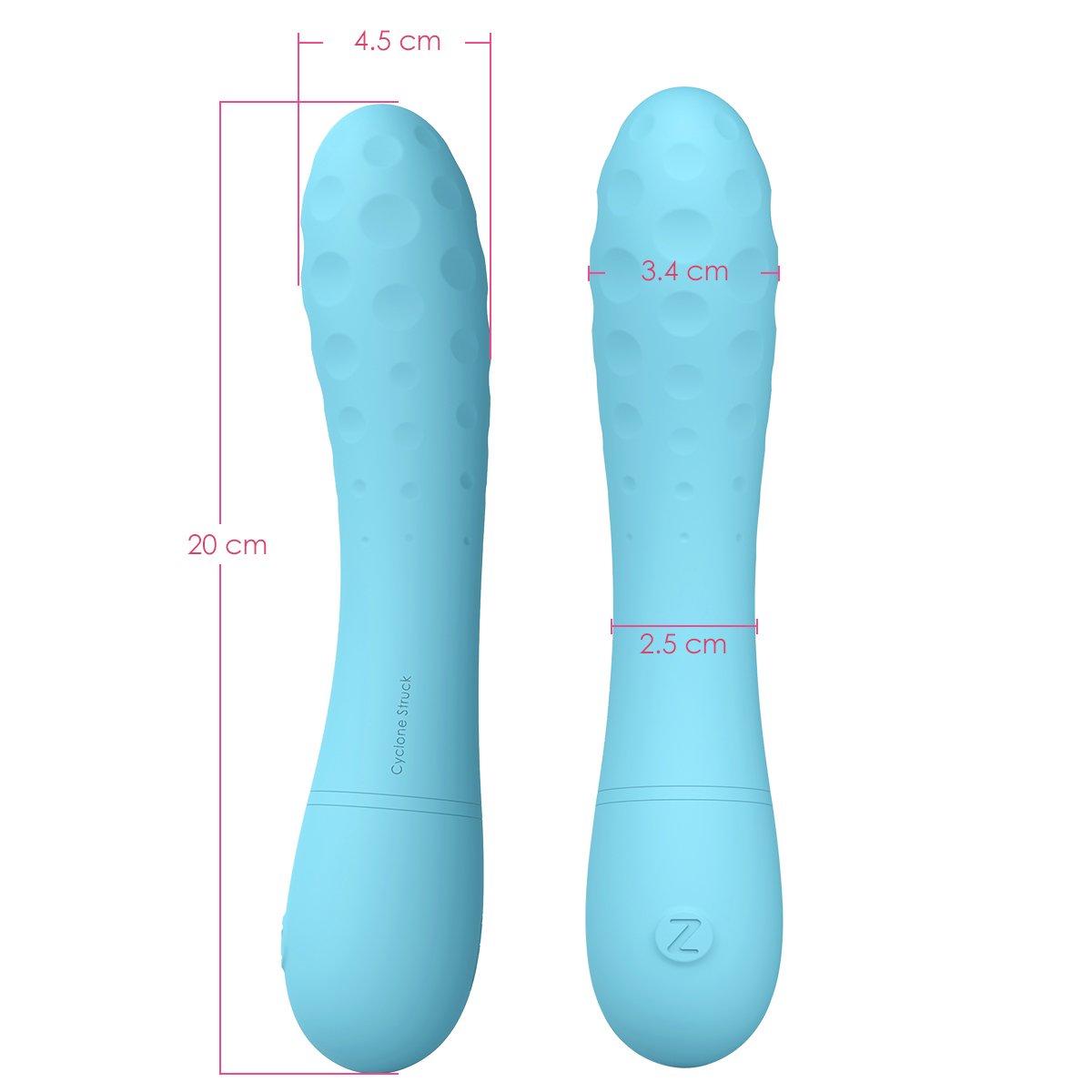 ZEMALIA Pippa Silikon Dildo Klitoris Vibrator für sie,Klitoris Sauger Vibratoren mit 7 Vibrationsmodi,360 ° Biegbares Ultra Weich Silikon,Wasserdicht sexspielzeug für frauen und paare,hell blau