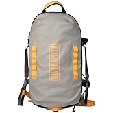 RiverSmith Waterproof Duffel Bag, Heavy-Duty, Versatile, Grey/Tan (Gray Cadmium, 45L)