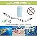 Collapsible Straw Reusable Stainless Steel, Folding Drinking Straws Keychain Foldable Final Premium Food-grade Portable Set with Hard Case Holder Cleaning Brush for Travel, Household, Outdoor-Blue