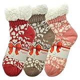 Angelina Winter-weight Thermal Fleece-lined Cozy Crew Socks #4911,Women's One Size 9-11,3-pairs Leopard (3 Pack)