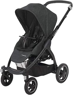 Maxi-Cosi 1224710111 Stella Kinderwagen mit extra großem Verdeck und Outdoor-Reifen, schwarz