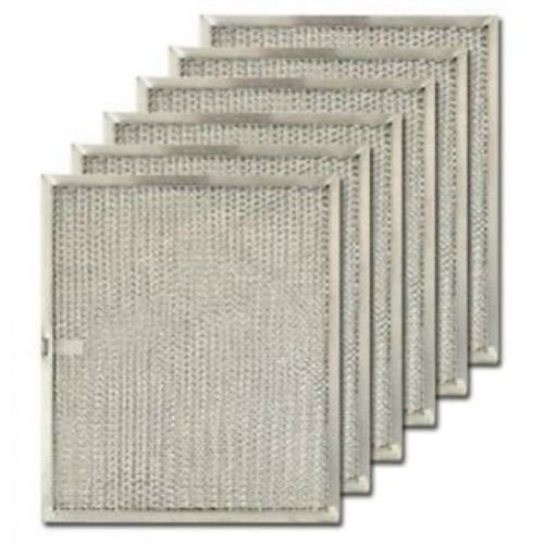 6-Pack Air Filter Factory Compatible Replacement for Broan S97007894, 97007894 Aluminum Grease Mesh Range Hood Filter 9-7/8" x 11-5/8" x 3/8" AFF128-M