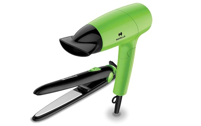 Havells Travel Essential HC4035 Hair dryer & Hair Straightener combo (Green)
