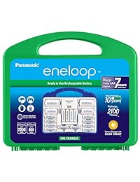 Cargador de batería Panasonic Advanced celda Individual con Eneloop ciclo de 2100 pilas recargables AA Paquete Super Power