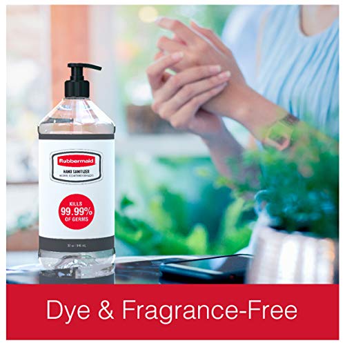 Rubbermaid Gel Hand Sanitizer, AlcoholBased, Pack of 2 Bottles, 32
