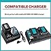 18V 6.0Ah BL1860 Lithium-Ion Replacement for Makita 18-Volts Battery BL1815 BL1830 BL1820 BL1850 BL1840 BL1850B-2 LXT-400 BL1845 194205-3 BL1860 194204-5 Cordless Power Tools Batteries (2 Pack)
