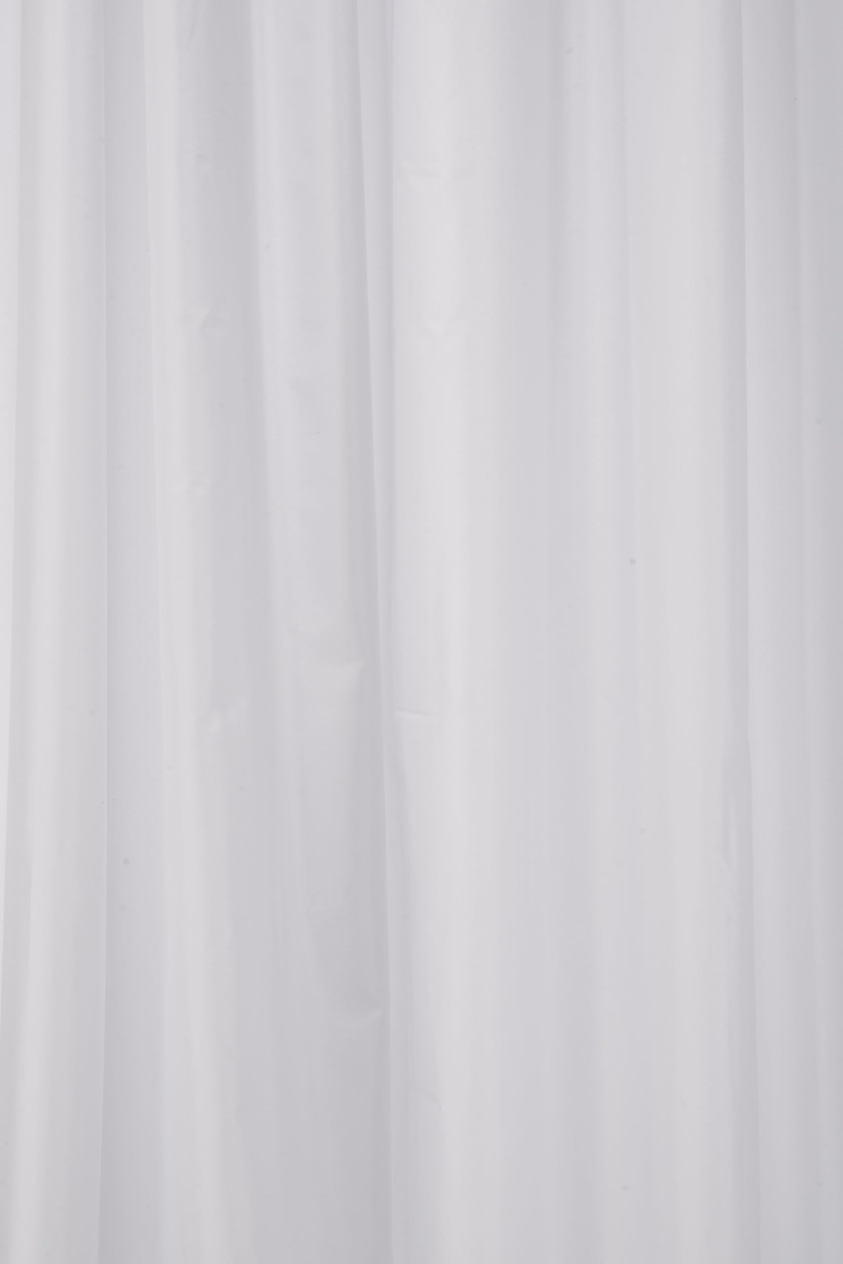 Croydex Water-Resistant Machine Washable Cling-Resistant Plain White Textile Shower Curtain, 1800 x 1800mm