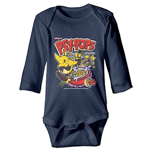 Alexx Psy Pops Baby Boy Girl Jumpsuit Bodysuit Long-sleeve Outfits Navy