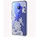 HTC U11 Life Case, (Not Fit HTC U11), Skmy Shockproof Hard PC+ TPU Bumper Case Scratch-Resistant Cover for HTC U11 Life (Lace Flower)