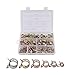 Eowpower 120Pcs Spring Clips Fuel Hose Line Water Pipe Air Tube Clamps Fasteners Assortment Kit