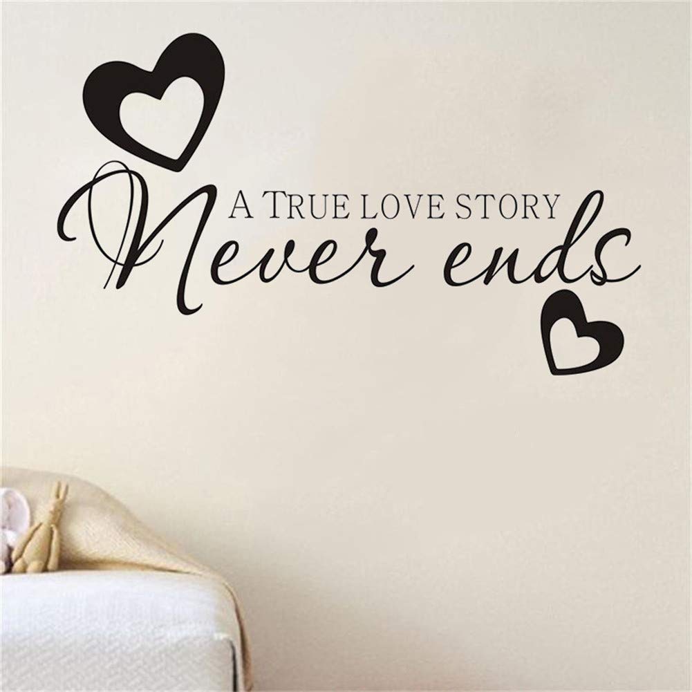 LAYZP Etiqueta de la Pared Una verdadera Historia de Amor Nunca ...