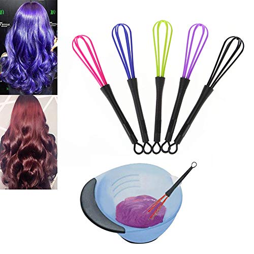 Mary Paxton 5PACK Whisk Stirrer Hair Color Dye Set,Cream Whisk Mixer Salon Barber Hairdressing Kitchen Stirrer Tools Mixing Tools DIY Accessories Hair Care Styling - Thumbnail 7