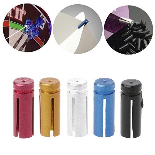 ULKEME 6 Pcs Dart Flight Protector Aluminum Alloy Material Silver - Thumbnail 5