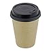 50-CT Disposable Black Lid for Coffee and Tea Cups - Fits 8-OZ, 12-OZ and 16-OZ Cups: Perfect for Coffee Shops, Juice Shops, and Restaurant Takeout - Recyclable Polystyrene Cup Lid - Restaurantware