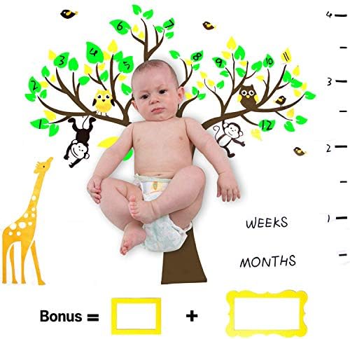 Angshop Tree of Life Baby First Year Milestone Blanket Baby Photo Backdrop Photo Prop Baby Shower Gift for New Mom