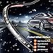 Interior Car Lights, YLCVBUD 4pcs RGB Car LED Strip Lights Waterproof APP Control 48 LED Multi Lighting Kits, Sync to Music Car Lighting + DC 12V Car Charger