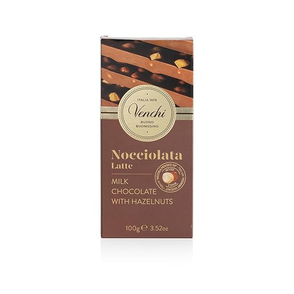 VENCHI NOCCIOLATA MILK CHOCOLATE HAZELNUT BAR 3.52OZ