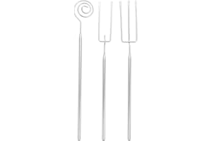 CONGARTENO 3Pcs Stainless Steel Hot Pot Fork Set 3 Pieces Including Two-Prong Three-Prong and Spiral Fondue Forks