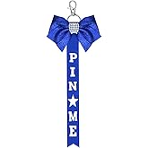 YALLNASL Pin Me Cheer Keychain for Toddlers Girls Cheerleader Gifts for Teens Women Cheer Bows for Backpack School Bag