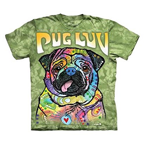The-Mountain-Pug-Luv-Adult-Green-T-shirt The-Mountain-Pug-Luv-Adult-Green-T-shirt