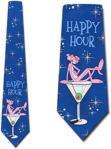 The Pink Panther Happy Hour Tie - Mens Cartoon Necktie