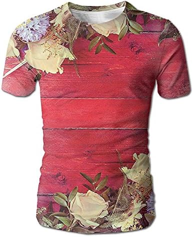 Edgar John Ornaments Wooden Rustic Wall View Kinds of Dried Flowers Lover Men's Short Sleeve Tshirt L