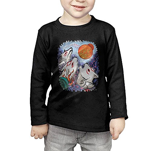 Child Christmas Long Sleeve Shirts Wolf Moon Art