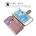 iPhone 7 Leather Wallet Case - SOWOKO Ultra Slim iPhone 7 Flip Cover Credit Card Slots Protective Case with Magnetic Closure for Apple iPhone 7 (2016) - Rose Gold