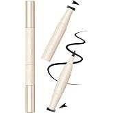 SHEEYOON Winged Eyeliner Stamp Pen, Dual Head Eyeliner Stamp Pencil, Waterproof Smudge-Proof Quick-Dry Liquid Eye Liner Tool for Cat Eye Makeup (Black)