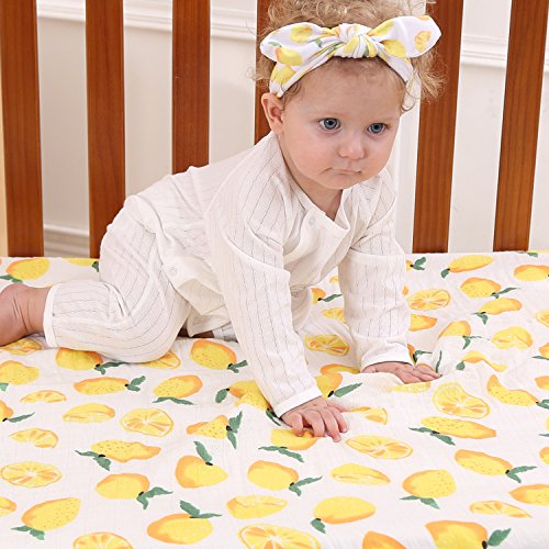 Newborn Baby Muslin Swaddle Blankets, Large Summer Bamboo Cotton Baby  Blanket, Floral Receiving Blankets,Baby Blankets Unisex And Turban Headband