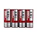 EBL Pack of 4 5000mAh 3.7 Volt 26650 Battery Rechargeable Li-ion High Drain Battery for Flashlight