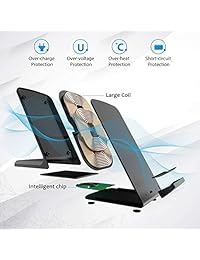 ELLESYE   Cargador inalámbrico de 3 bobinas Qi compatible con iPhone X, iPhone 8 8 Plus, Samsung Galaxy Note 9, Note8, S8 S8 Plus S7 S7 Edge S6 Edge Plus, Xperia XZ2, LG G6 y todos los dispositivos QI habilitados