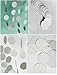 My Lifestyle 26Ft Set of 2 Circle Dots Paper Garland for Room Party Decorations Backdrop - (Silver,Glitter)