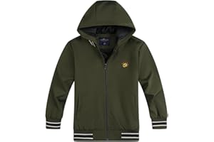 Jingle Bongala Kids Waterproof Hooded Rain Jacket Boys Girls Lightweight Baseball Jacket