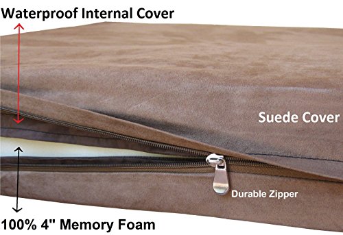 image for dogbed4less Heavy Duty Orthopedic Memory Foam Pet Bed with Waterproof 