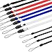 8 Neck Lanyards (Red, White, Blue, Black) and 4 Wrist Straps (Black) - for ID Cards, Cell Phones, Keys, USB Drives, Compact Cameras, Flashlights, etc - Diamond Shield Cleaning Cloth / Packaging