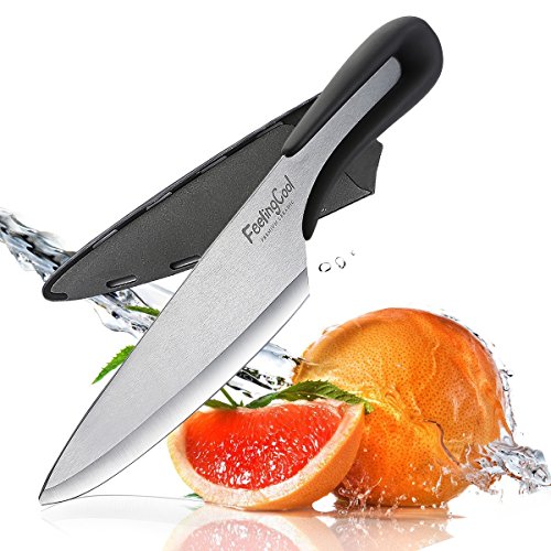 FeelingCool Professional Ceramic Knife, 6 Inches Knifes for Kitchen,
Ceramic Chef Knife Designed for Effortless Cooking