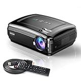 Video Projectors, SOLOVE HDMI Projector Full HD 1080P Home Theater Projector for Movie and PowerPoint Presentation for Laptop PC TV iPhone Android (Black-VP)