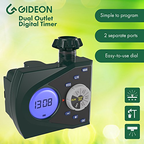Gideon DualValve Hose Water Timer Sprinkler Timer Irrigation