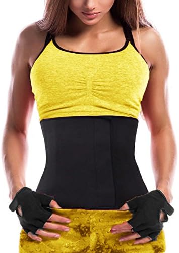 GainKee Waist Trimmer Sweat AB Belt Neoprence Waist Trainer for Fast Tummy Weight Loss Women Adjustable Sauna Suit