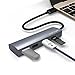 WAVLINK Mini USB C Hub, 4 Port USB Hub 3.0 Portable for Travel, USB C to 4X USB 3.0 Adapter for MacBook Pro 2017 iMac, Chromebook Pixelbook and Other USB C Device, Plug and Play, Hot Swapping