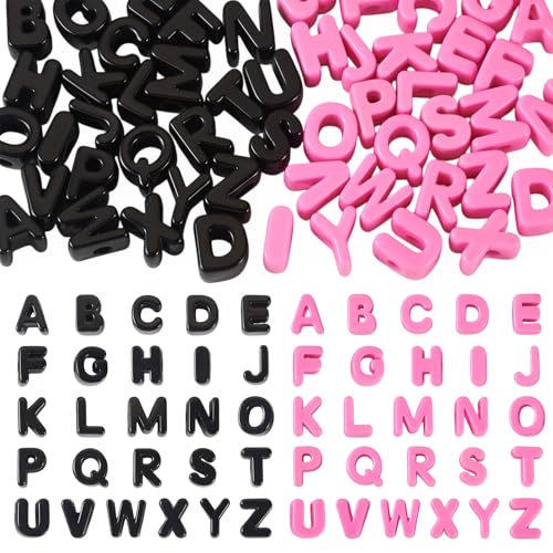 FASHEWELRY 52Pcs Large Acrylic Letter Beads Black Pink Big Alphabet Beads 20mm Chunky Initial Bead for Friendship Bracelets Making Keychains Bag Charms Shoelaces at Amazon