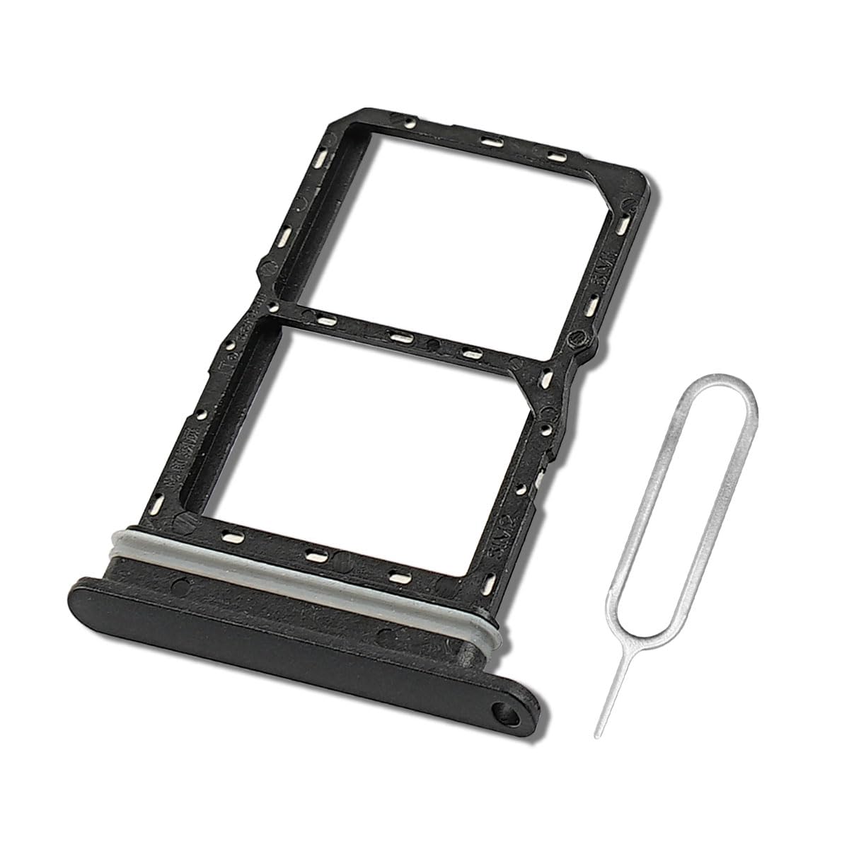 Eonpam Original DUAL SIM Card Slot Tray Holder Replacement for Honor X7a Incl Sim Pin (Black)