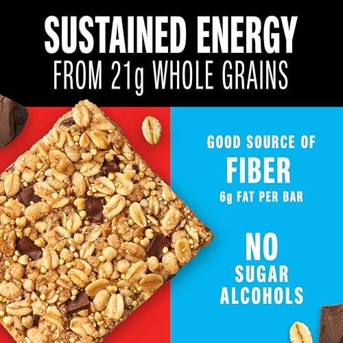 KIND HEALTHY GRAINS ENERGY BARS, DARK CHOCOLATE CHUNK, GLUTEN FREE, HEALTHY SNACKS, 21G WHOLE GRAINS, 10 COUNT