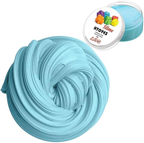HTOYES Fluffy Slime 6 OZ Pink Jumbo Super Soft and Non-sticky Floam Slime Stress Relief Toy Scented Sludge Toy for Kids and Adults, ASTM Certified (Blue)