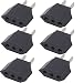 ANRANK E-U1009618AK EU Europe to US USA Travel Power Plug Adapter Converter (Black, 6-Pack) primary