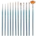 Fine Detail Paint Brush Set -12 Miniature Brushes for Detailing & Art Painting - Acrylic, Watercolor, Oil - Models, Airplane Kits, Nail Painting