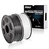 SUNLU PLA Plus (PLA+) Filament 1.75mm, 3D Printer Filament Dimensional Accuracy +/- 0.02 mm, 2 kg Spool, 1.75mm, PLA Plus Black+White