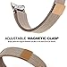 Gear Fit2 Band - V-Moro Rose Gold Milanese Loop Mesh Stainless Steel Metal Bracelet Strap with Strong Magnet for Samsung Gear Fit2 Smartwatch 5.3