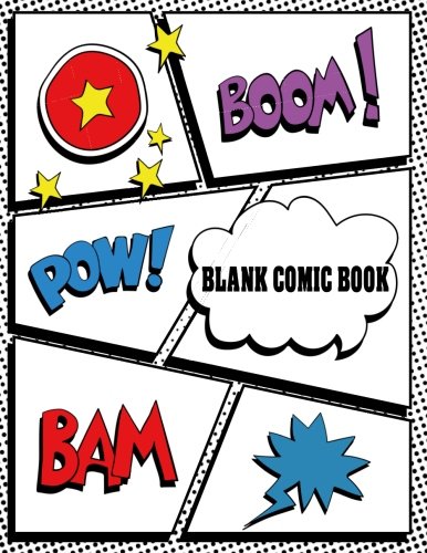 Blank Comic Book: Notebook with 120 Blank Papers with Varied Layouts: Great as Sketchbook: No Speech by Moito Publishing